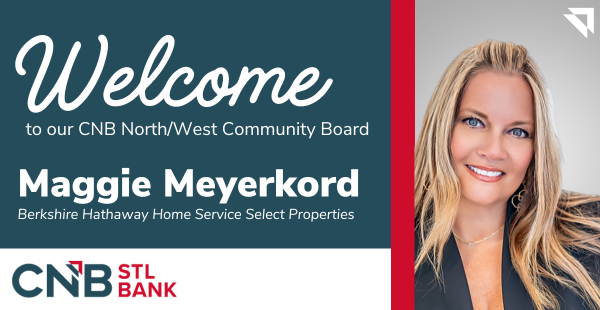 Photo of Maggie Meyerkord with the headline Welcome to our CNB North/West Community Board